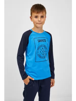 Boy T -Shirt mit langen Ärmeln SAM 73 JACK BT 553 HELLBLAU