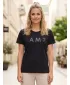 Frauen t -Shirt mit kurzen Ärmeln SAM 73 JOHANNA WT 835 SCHWARZ