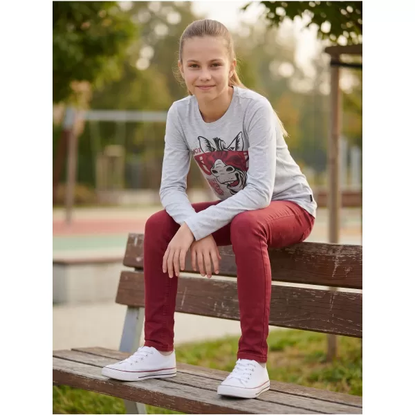  Girl's T -Shirt mit langen Ärmeln SAM 73 AGNES GT 555 HELLGRAU 