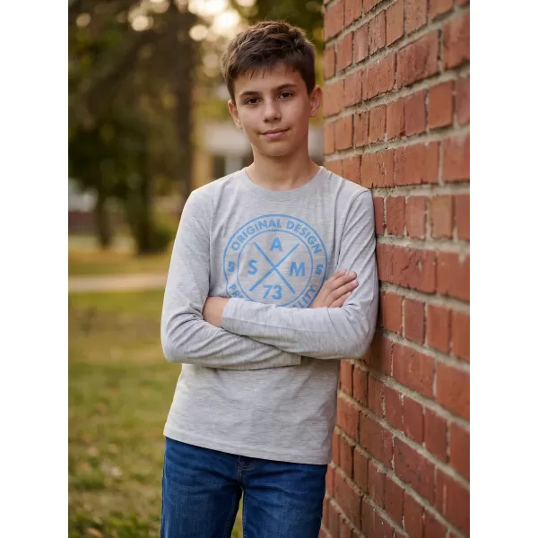  Boy T -Shirt mit langen Ärmeln SAM 73 SASHA BT 552 HELLGRAU 