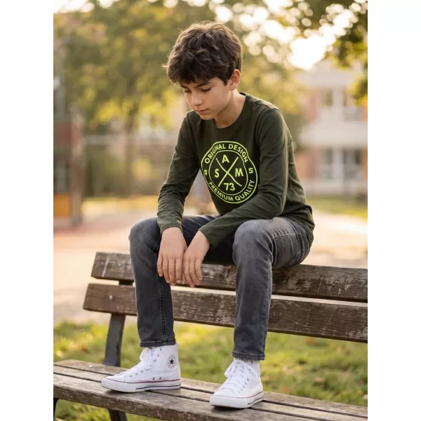  Boy T -Shirt mit langen Ärmeln SAM 73 SASHA BT 552 ARMEE 