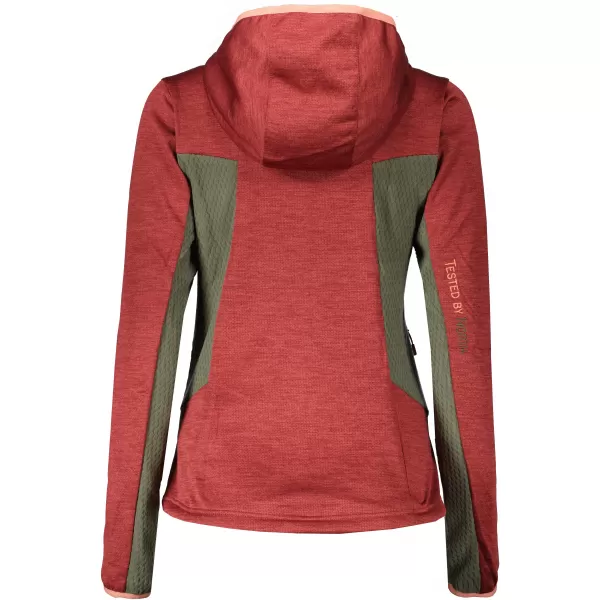  Fleece-Sweatshirt für Damen KILPI ALANIS-W QL0307KI DUNKELROT 