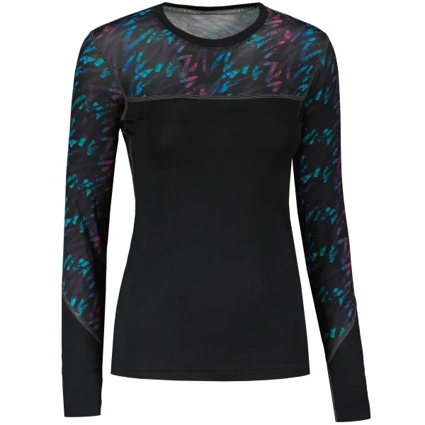  Damen-Thermoshirt SENSOR MERINO IMPRESS 21200018 SCHWARZ/STRIPES 