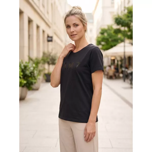  Frauen t -Shirt mit kurzen Ärmeln SAM 73 JOHANNA WT 835 SCHWARZ 