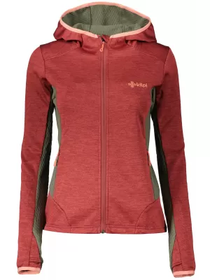 Fleece-Sweatshirt für Damen KILPI ALANIS-W QL0307KI DUNKELROT