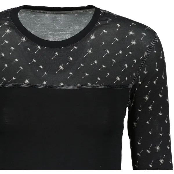  Damen-Thermoshirt SENSOR MERINO IMPRESS 19200025 SCHWARZ/PATTERN 