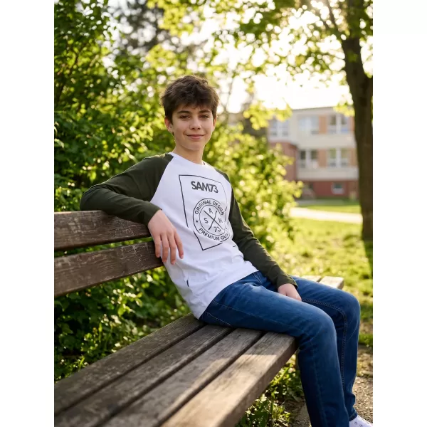  Boy T -Shirt mit langen Ärmeln SAM 73 JACK BT 553 WEIß 