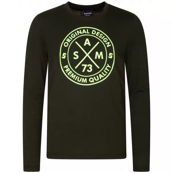  Boy T -Shirt mit langen Ärmeln SAM 73 SASHA BT 552 ARMEE 