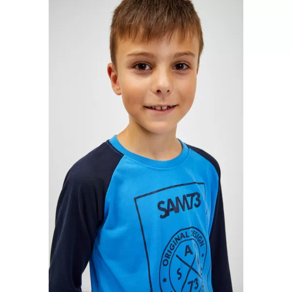  Boy T -Shirt mit langen Ärmeln SAM 73 JACK BT 553 HELLBLAU 
