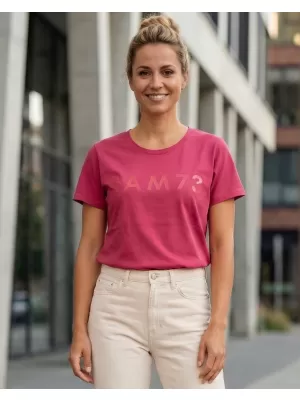 Frauen t -Shirt mit kurzen Ärmeln SAM 73 JOHANNA WT 835 DUNKELROSA