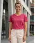 Frauen t -Shirt mit kurzen Ärmeln SAM 73 JOHANNA WT 835 DUNKELROSA