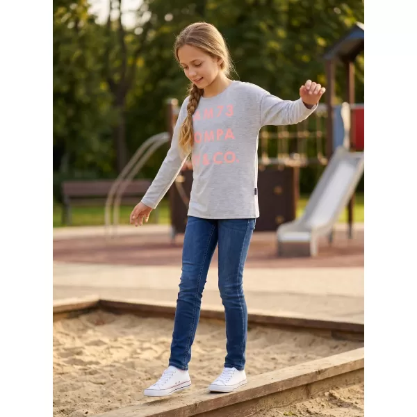  Girl's T -Shirt mit langen Ärmeln SAM 73 KAT GT 557 HELLGRAU 