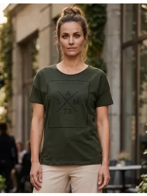 Frauen t -Shirt mit kurzen Ärmeln SAM 73 TANYA WT 826 ARMEE