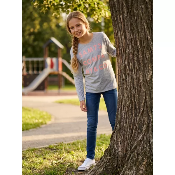  Girl's T -Shirt mit langen Ärmeln SAM 73 KAT GT 557 HELLGRAU 