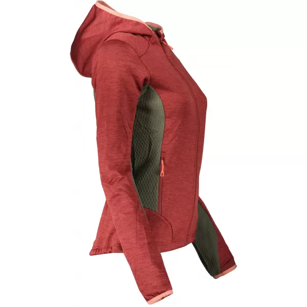  Fleece-Sweatshirt für Damen KILPI ALANIS-W QL0307KI DUNKELROT 