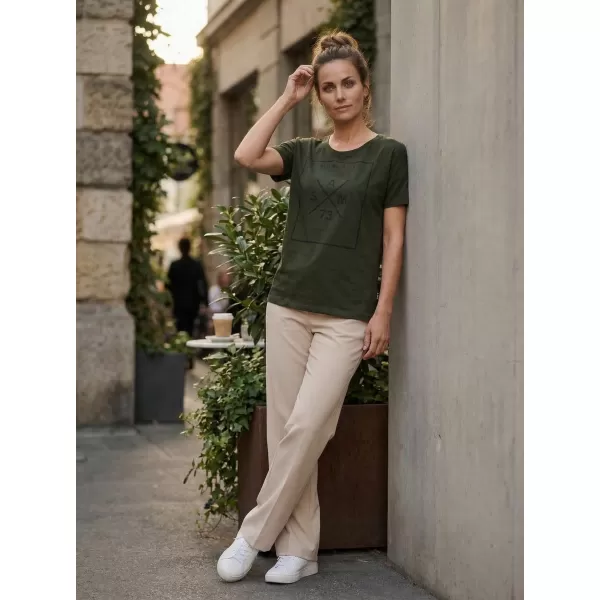  Frauen t -Shirt mit kurzen Ärmeln SAM 73 TANYA WT 826 ARMEE 