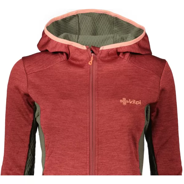  Fleece-Sweatshirt für Damen KILPI ALANIS-W QL0307KI DUNKELROT 