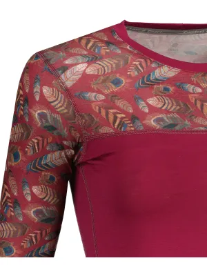 Damen-Thermoshirt SENSOR MERINO IMPRESS 21200019 LILA/FEATHER