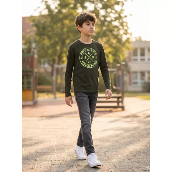  Boy T -Shirt mit langen Ärmeln SAM 73 SASHA BT 552 ARMEE 