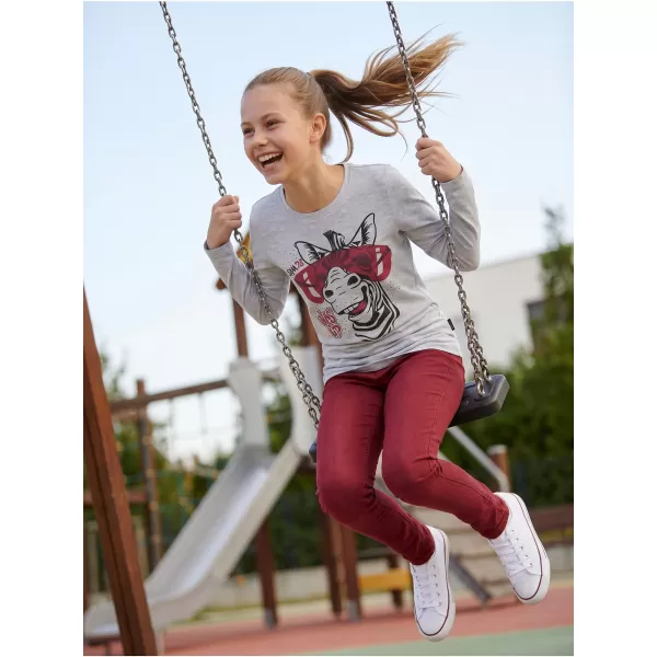  Girl's T -Shirt mit langen Ärmeln SAM 73 AGNES GT 555 HELLGRAU 