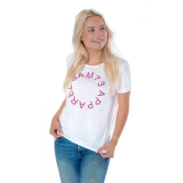  Frauen t -Shirt mit kurzen Ärmeln SAM 73 ARIAS WT 825 WEIß 