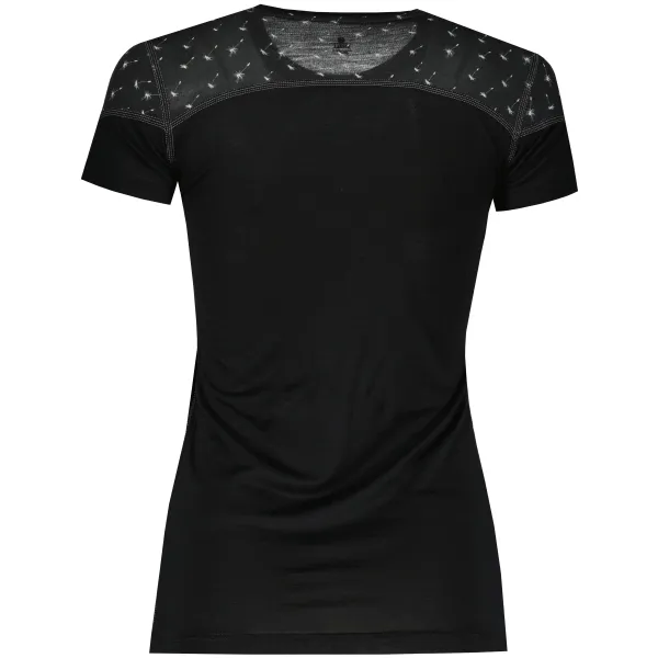  Damen-Thermoshirt SENSOR MERINO IMPRESS 21100006 SCHWARZ/SCHWARZ/PATTERN 