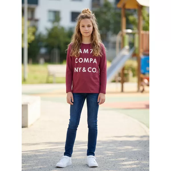  Girl's T -Shirt mit langen Ärmeln SAM 73 KAT GT 557 DUNKELROSA 