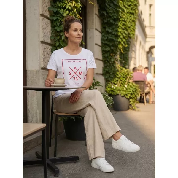  Damen-T-Shirt mit kurzen Ärmeln SAM 73 TANYA WT 826 WEIß 