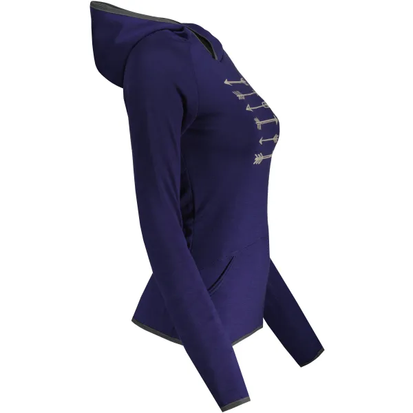  Damen-Sweatshirt SENSOR MERINO UPPER ARROWS 21200041 DEEP BLUE 