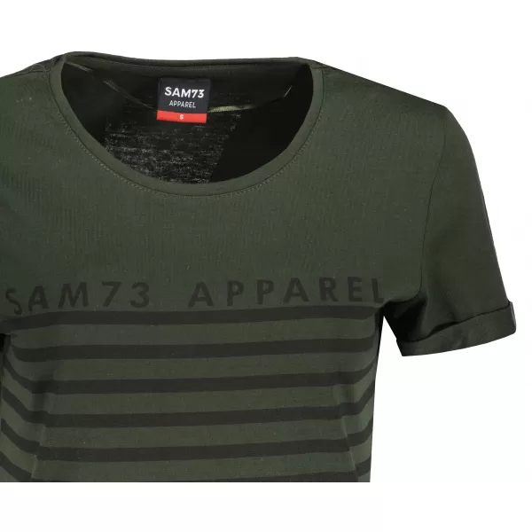  Frauen t -Shirt mit kurzen Ärmeln SAM 73 LANE WT 834 ARMEE 