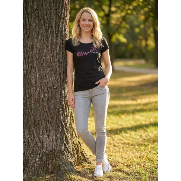 Damen-T-Shirt ALTISPORT ALW128122 SCHWARZ ROSA 