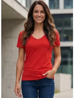 Frauen t -Shirt mit kurzen Ärmeln SAM 73 UNA WT 866 ROT