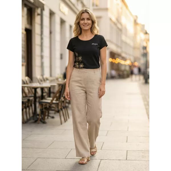  Damen-T-Shirt ALTISPORT ALW132122 SCHWARZ UND GOLD 