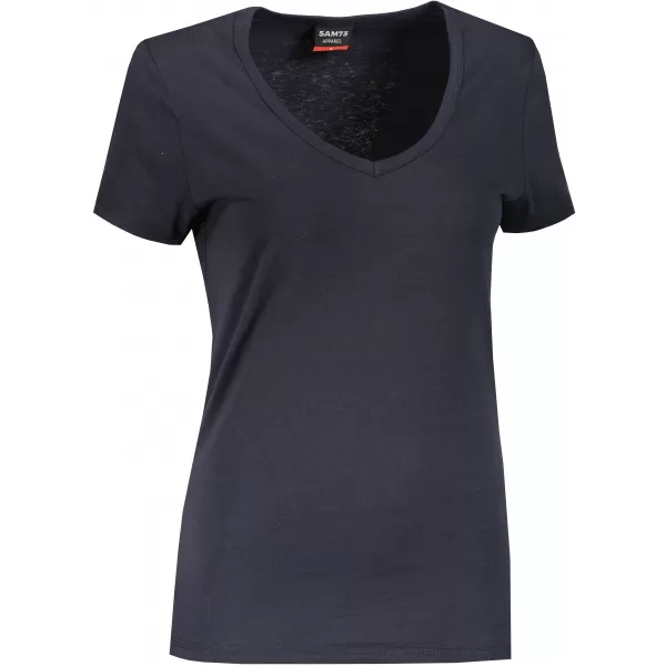  Frauen t -Shirt mit kurzen Ärmeln SAM 73 UNA WT 866 BLAU 