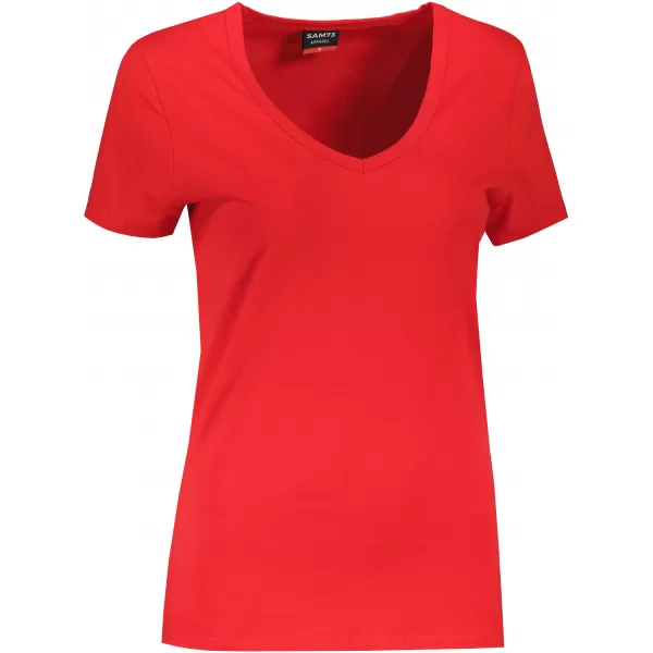  Frauen t -Shirt mit kurzen Ärmeln SAM 73 UNA WT 866 ROT 