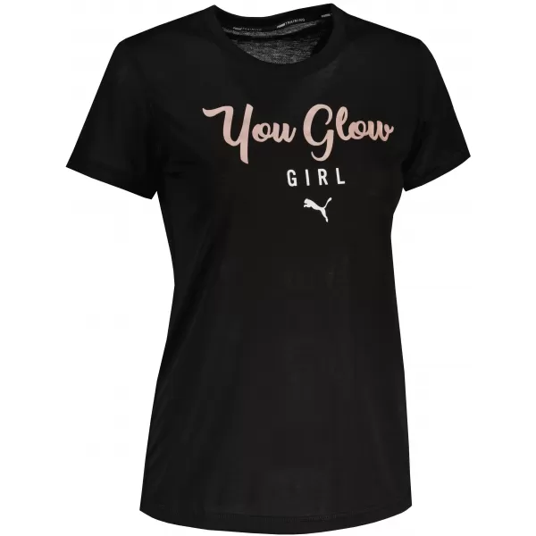  Damen-T-Shirt PUMA PERFORMANCE SLOGAN SS TEE 520920-51 PUMA SCHWARZ/Q4 