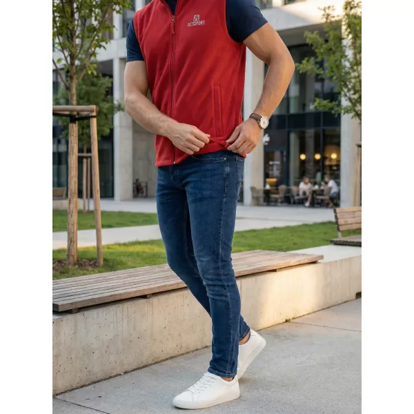  Fleeceweste für Herren ALTISPORT ALM006518 BURGUND 