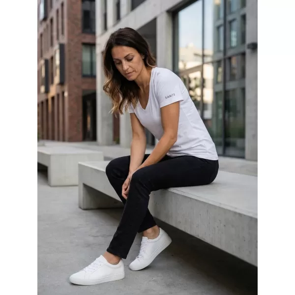  Damen-T-Shirt mit kurzen Ärmeln SAM 73 UNA WT 866 WEIß 