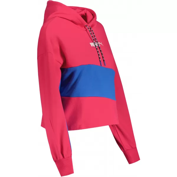  Crop-Top-Sweatshirt für Damen PUMA INTL HOODIE TR 531649-14 ROTE BETE LILA 