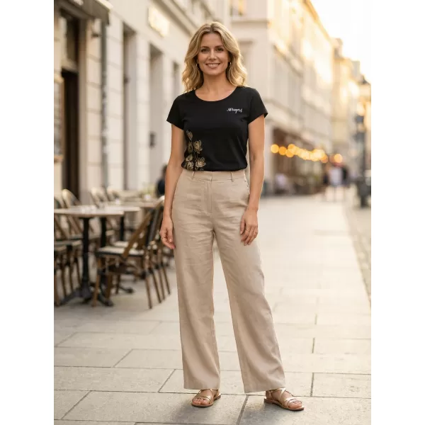  Damen-T-Shirt ALTISPORT ALW132122 SCHWARZ UND GOLD 