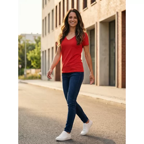  Frauen t -Shirt mit kurzen Ärmeln SAM 73 UNA WT 866 ROT 