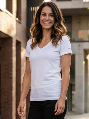 Damen-T-Shirt mit kurzen Ärmeln SAM 73 UNA WT 866 WEIß