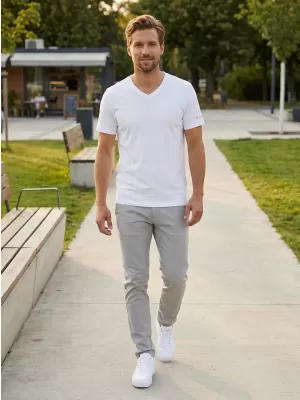 Herren t -Shirt mit kurzen Ärmeln SAM 73 BLANE MT 807 WEIß