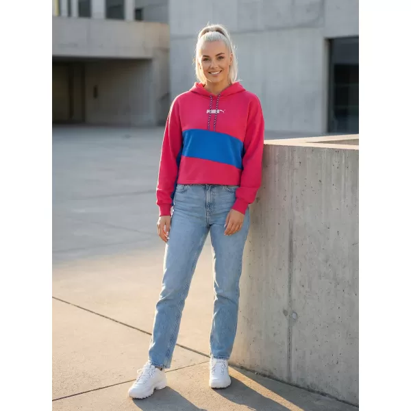  Crop-Top-Sweatshirt für Damen PUMA INTL HOODIE TR 531649-14 ROTE BETE LILA 