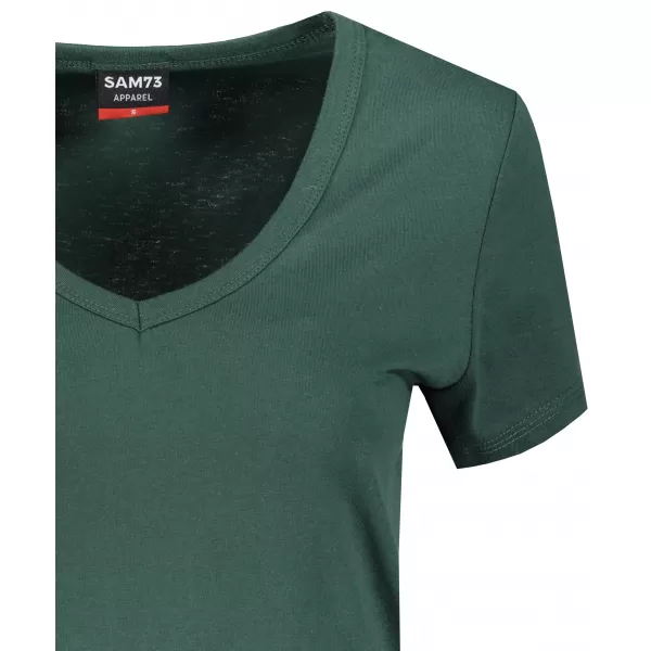  Frauen t -Shirt mit kurzen Ärmeln SAM 73 UNA WT 866 ARMEE 