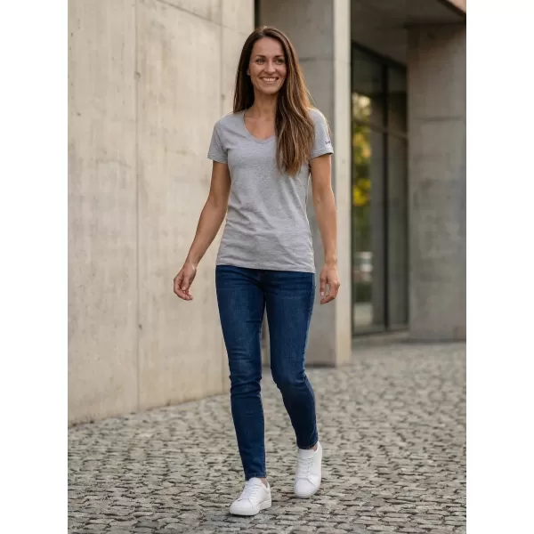  Frauen t -Shirt mit kurzen Ärmeln SAM 73 UNA WT 866 GRAU 
