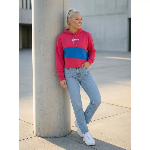  Crop-Top-Sweatshirt für Damen PUMA INTL HOODIE TR 531649-14 ROTE BETE LILA 