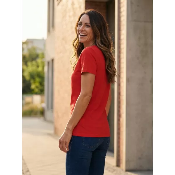  Frauen t -Shirt mit kurzen Ärmeln SAM 73 UNA WT 866 ROT 