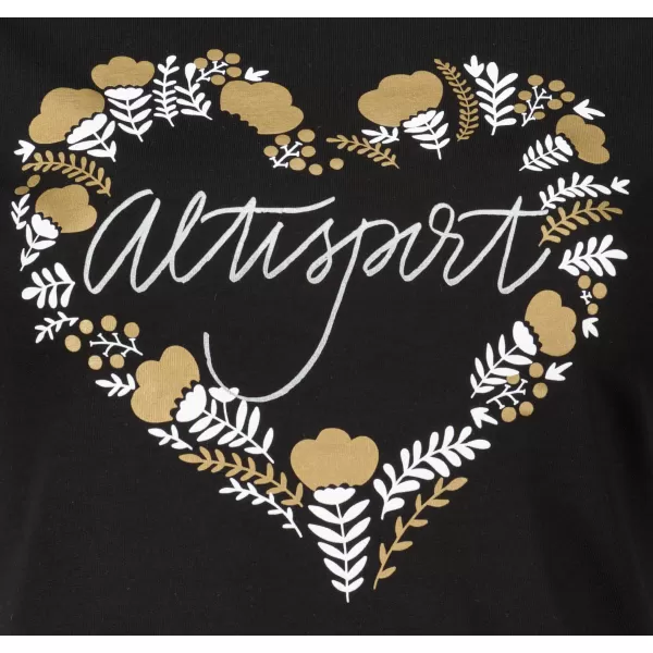  Damen-T-Shirt ALTISPORT ALW131122 SCHWARZ UND GOLD 