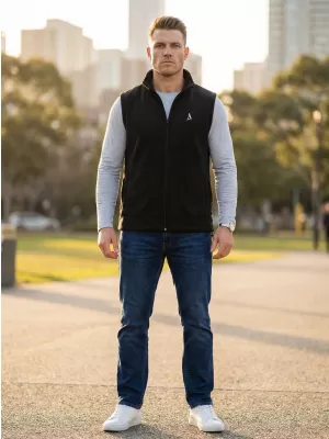Fleeceweste für Herren ALTISPORT ALM002518 SCHWARZ UND WEIß